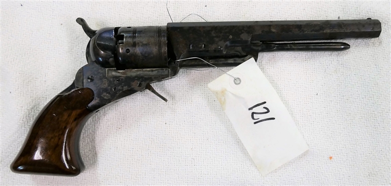 Uberti USA Lakeville CT.  Made in Italy by Uberti  Black Powder Revolver Engraved Cylinder with Stagecoach Scene