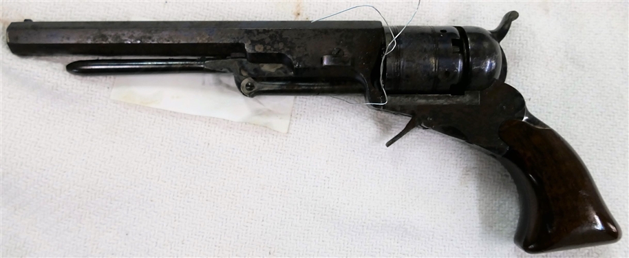 Uberti USA Lakeville CT.  Made in Italy by Uberti  Black Powder Revolver Engraved Cylinder with Stagecoach Scene