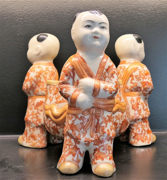 Asian Planter with 3 Figures - Each Figure Measures 9 1/2" Tall 