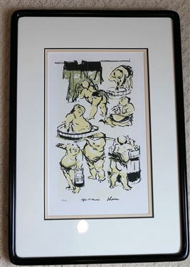 "After Hokuski" Print - Framed and Matted - Frame Measures 24" by 16 1/2"