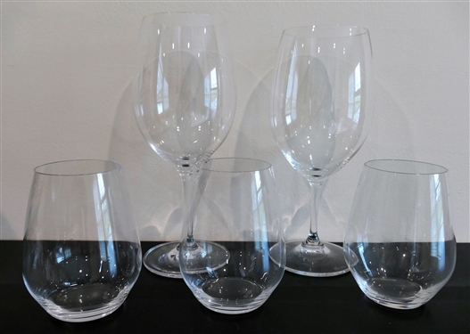 5 Riedel Glasses - 2 8 3/4" Goblets and 3 4 1/2" Tumblers