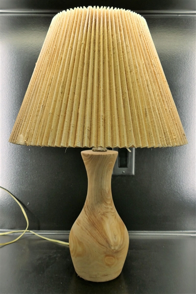 Turned Wood Lamp - Measures 24" Tall 