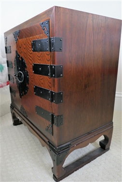 Korean End Table Chest - with 2 Drawers Inside - Measures 22 1/2 tall 21 by 12
