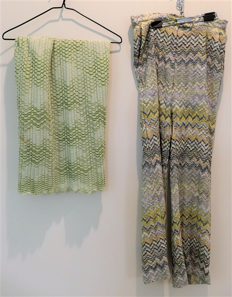 Vintage Missoni Pants Size 40 and Skirt - Some Staining 