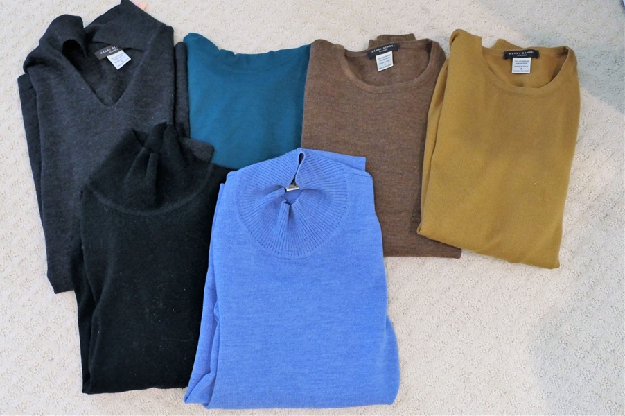 6 Henri Bendel Sweaters - 4 Size Small 2 Size Medium 