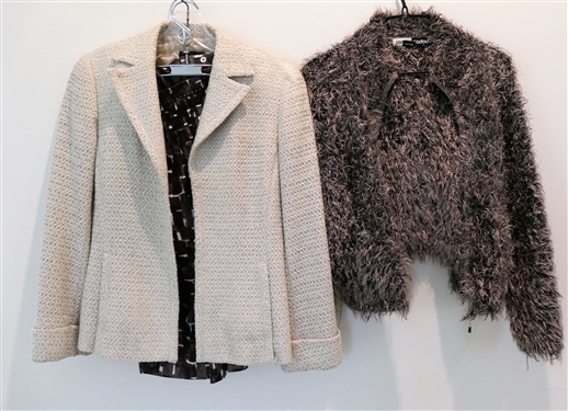 AKRIS Tweed Jacket Size 6,  Ellie Tahari Brown Skirt, and Jamie Sadock Jacket Size P