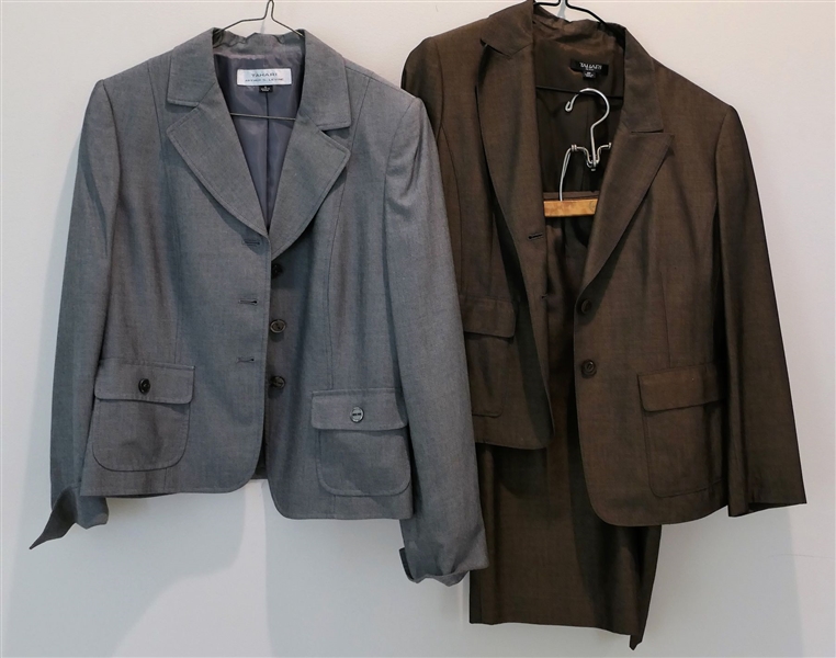 Brown Tahari Suit Size 8p and Gray Tahari Jacket Size 8