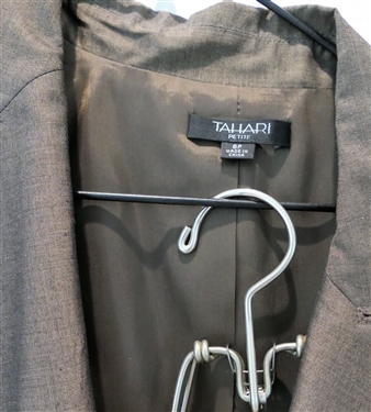 Brown Tahari Suit Size 8p and Gray Tahari Jacket Size 8