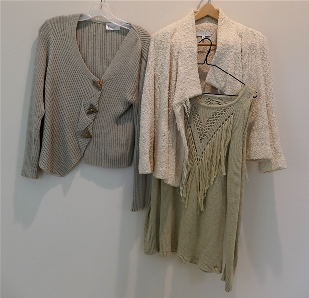 Iro Sze 40 Sweater Jacket, Putori Sweater, and Other Sweater with Fringe Collar