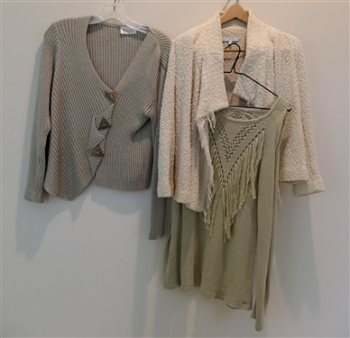 Iro Sze 40 Sweater Jacket, Putori Sweater, and Other Sweater with Fringe Collar