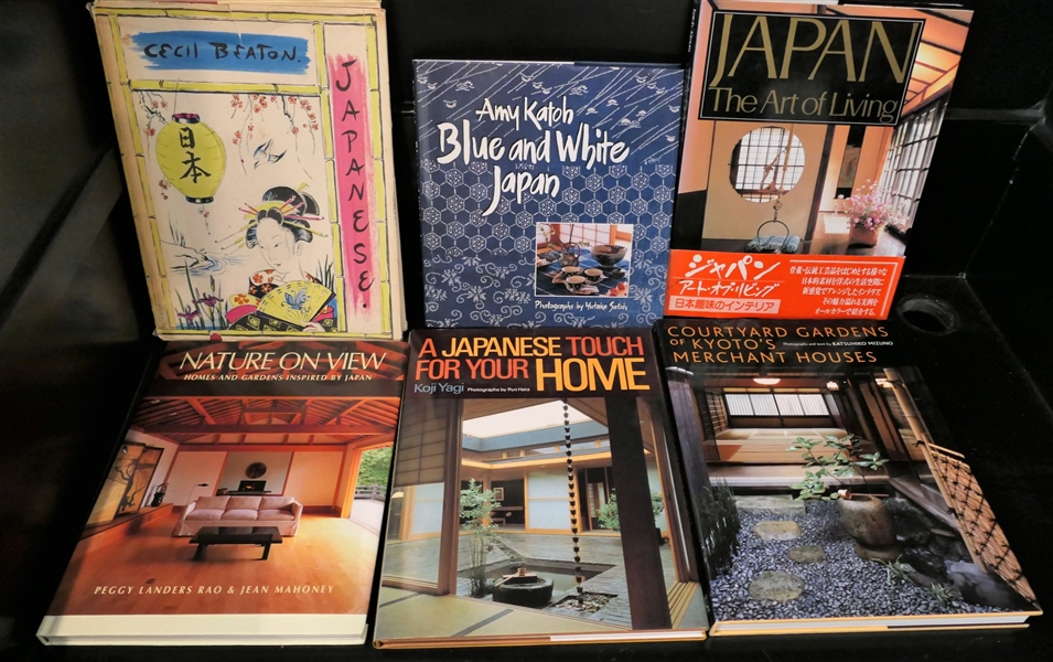 Lot of Books including "Nature on View" "A Japanese Touch for Your Home" "Courtyard Gardens of Kyotos…" "Japan the Art of Living" "Cecil Beaton Japanese" 