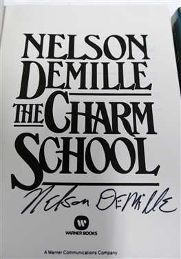 2 Author Signed First Edition Books - The Charm School by Nelson Demille and The Temple of My Familiar by Alice Walker 