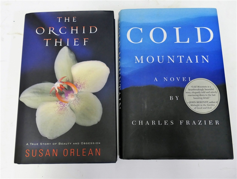 2 A Books -  "Cold Mountain" by Charles Frazier -Author Signed First Edition and "The Orchid Thief" by Susan Orlean - First Edition 