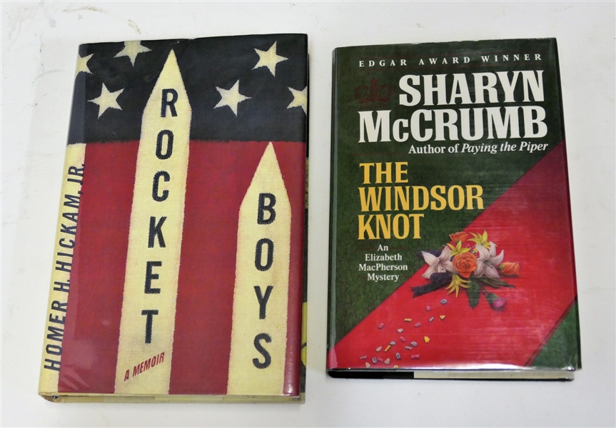 2 Author Signed Books - "Rocket Boy" by Homer H. Hickman, Jr. and "The Windsor Knot" by Sharyn McCrumb