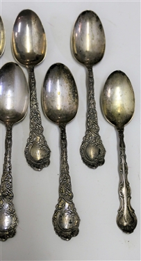 17 Monogrammed Sterling Silver Tea Spoons