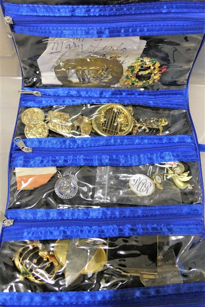 Lot of Costume Jewelry  -Brooches, Pins, Earrings, Etc. 