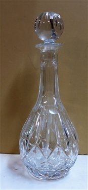 Crystal Decanter with Stopper - Measures 13 Tall 