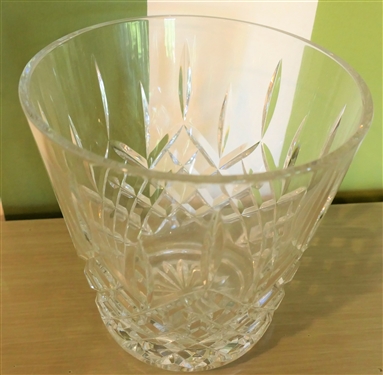 Signed Waterford Crystal Bucket Measures 7 1/2 tall 7 Across