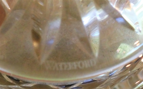 Signed Waterford Crystal Bucket Measures 7 1/2 tall 7 Across
