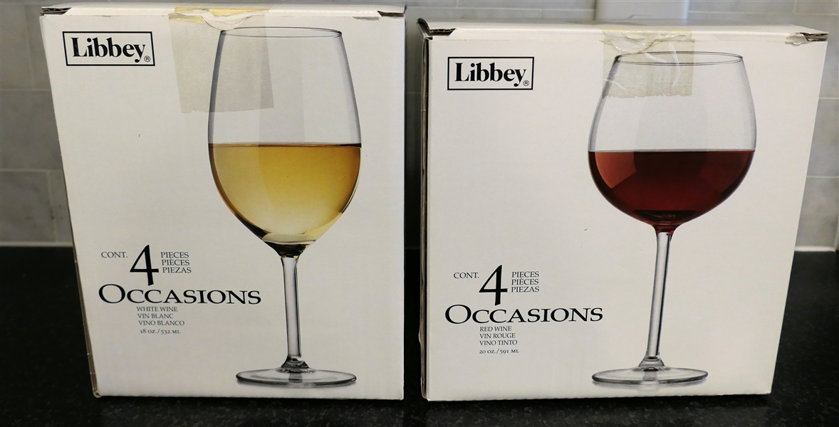 Libbey "Occasions" Red Wine and White Wine Glasses - 4 Per Box 