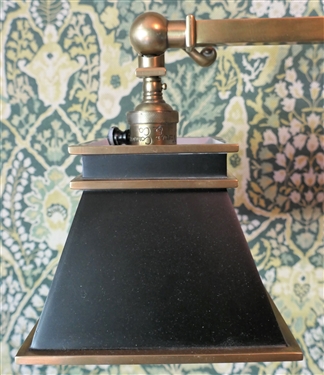 Visual Comfort & Co - Heavy Brass Desk Lamp - Metal Shade - Adjustable Height and Length