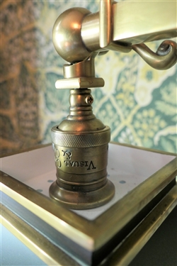 Visual Comfort & Co - Heavy Brass Desk Lamp - Metal Shade - Adjustable Height and Length