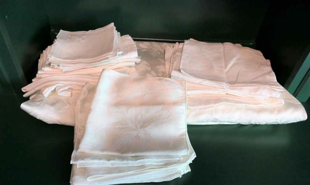 Lot of Beautiful Table Linens Including Napkins and Table Cloths