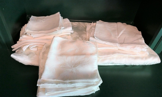 Lot of Beautiful Table Linens Including Napkins and Table Cloths