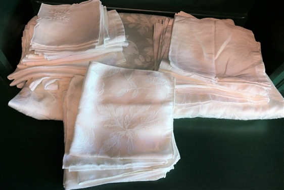 Lot of Beautiful Table Linens Including Napkins and Table Cloths