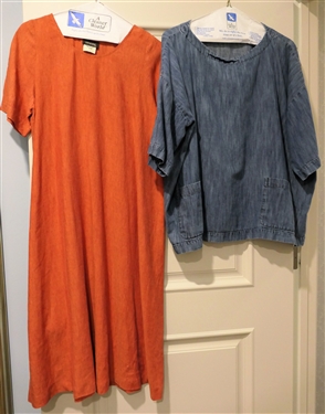Eskandar for Nieman Marcus Rust Colored Dress Size 0 and Eskandar Denim Tunic Size 1