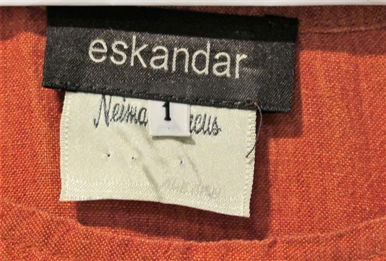 Eskandar for Nieman Marcus Rust Colored Dress Size 0 and Eskandar Denim Tunic Size 1