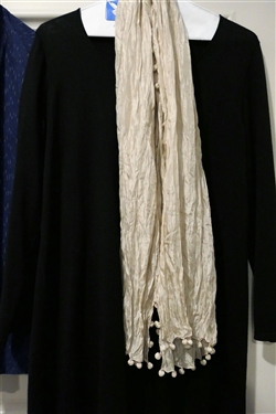 Navy Eileen Fisher Shirt and Pant Set - Size Large and Black Eileen Fisher Tunic Size XL ( Tiny Hole in Back of Sweater) With Beige Eileen Fisher Scarf