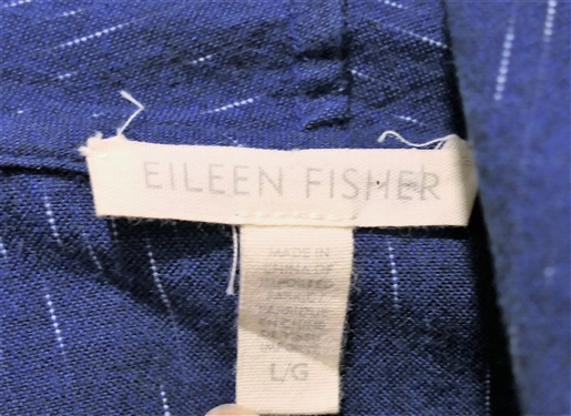 Navy Eileen Fisher Shirt and Pant Set - Size Large and Black Eileen Fisher Tunic Size XL ( Tiny Hole in Back of Sweater) With Beige Eileen Fisher Scarf