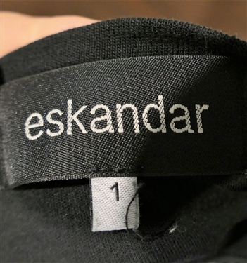 2 Eskandar Cotton Dresses - Size 1 - One is Faded Other Dark Black 