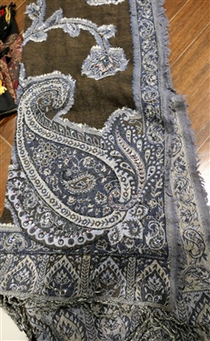 4 Evening Wraps including Handmade in San Diego California - Silk and Velvet, Embroidered, and Beaded