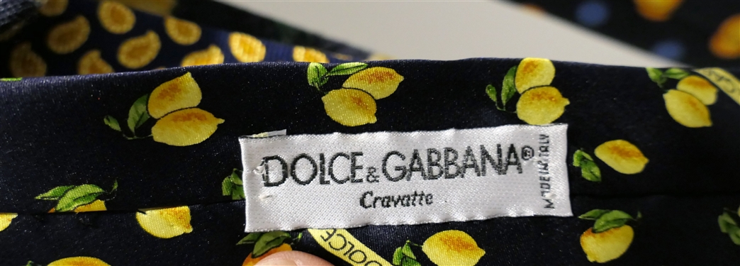4 Neckties including Dolce and Gabbana, Borrelli, and Brooks Brothers