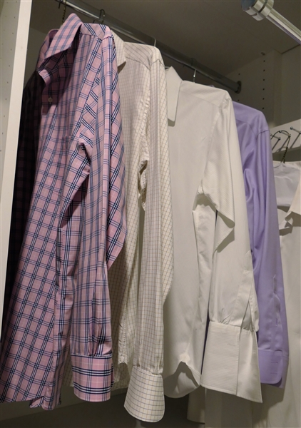 5 Mens Dress Shirts - Brooks Brothers 15 1/2 - 32, 15 1/2 - 33, and Turnbull and Asher - Made in England