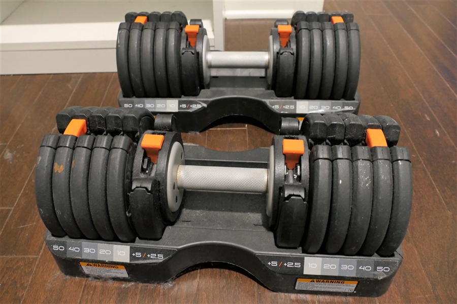 Pair of Nordic Track Dumbbells - Changeable Weight -