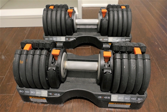 Pair of Nordic Track Dumbbells - Changeable Weight -