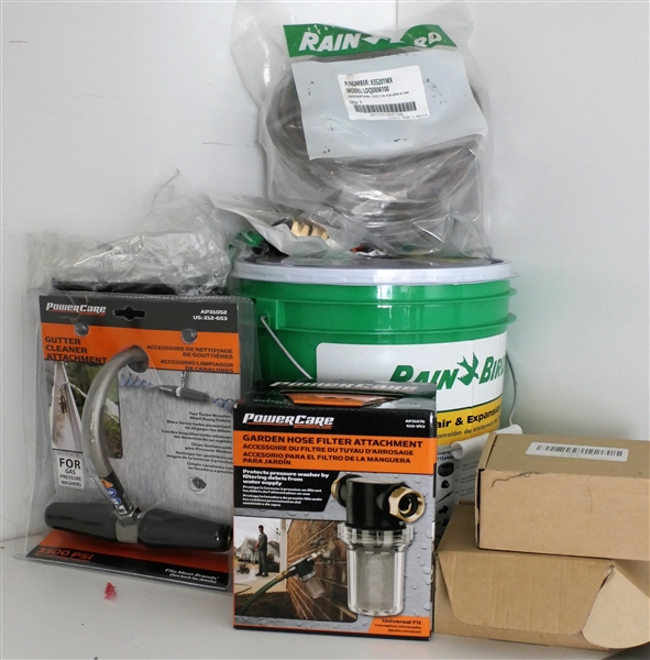 Rain Bird Sprinkler Accessories - Repair and Expansion Kit, Tubing, Water hose Filter, and Gutter Cleaning Attachment