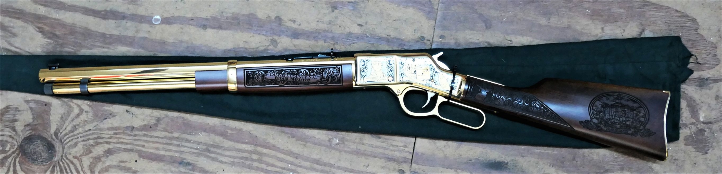 Henry Repeating Arms Co. .44 REM Magnum / .44 SPL - Caswell County North Carolina -Dated 2007 - One of Ten Produced - Engraved with Caswell County Scenes and Important Figures - Thomas Day, Town...