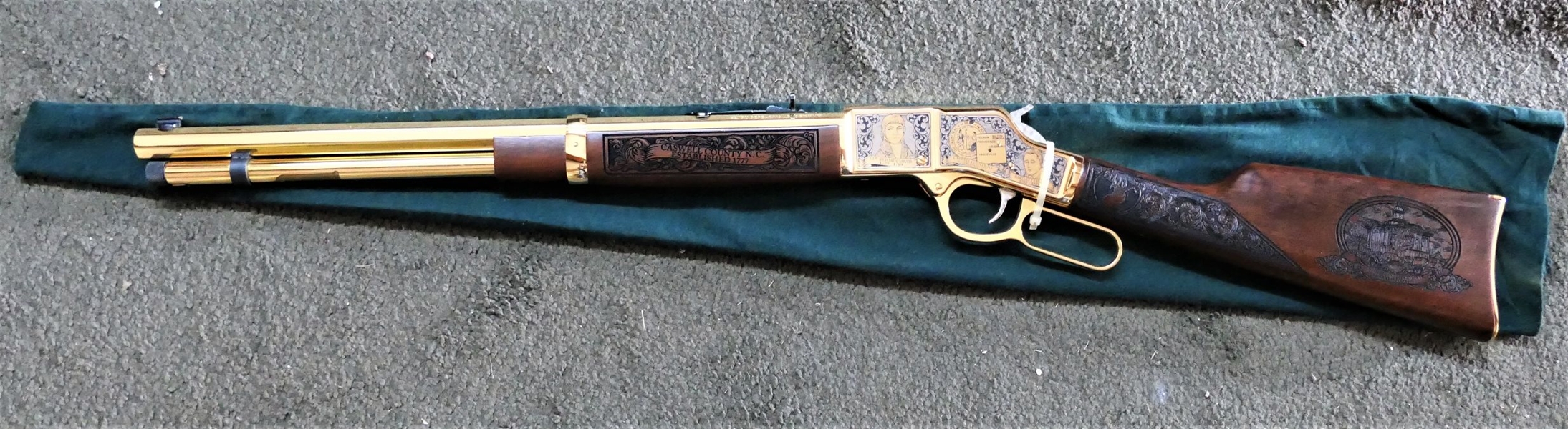 Henry Repeating Arms Co. .44 REM Magnum / .44 SPL - Caswell County North Carolina -Dated 2007 - Ten of Ten Produced - Engraved with Caswell County Scenes and Important Figures - Thomas Day, Town...