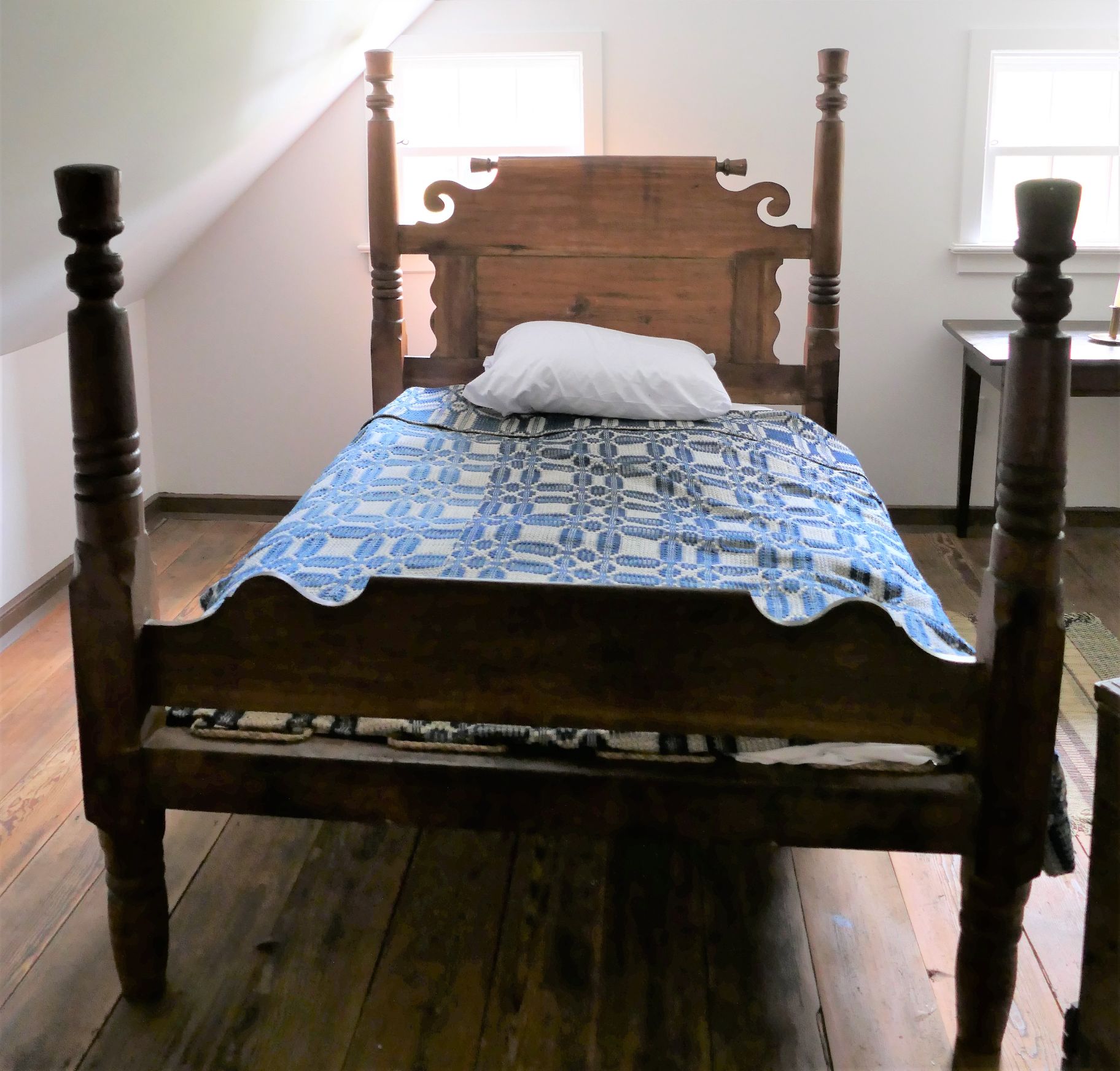 Lot Detail - Fancy Pine 18th Century Rope Bed with Original Antique 3 ...