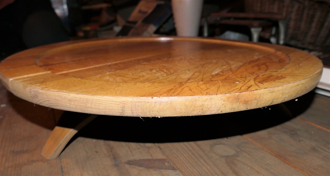 Round Wood Lazy Susan - Measures  21" Across 4 3/4" Tall