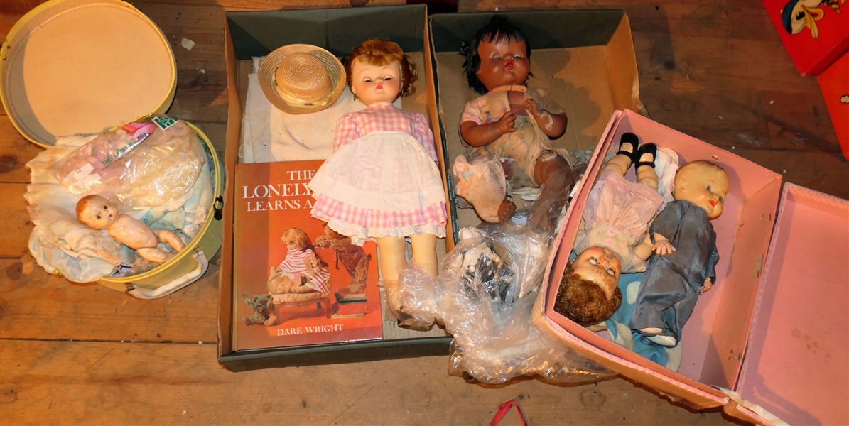 Lot of Vintage Dolls and Clothes 