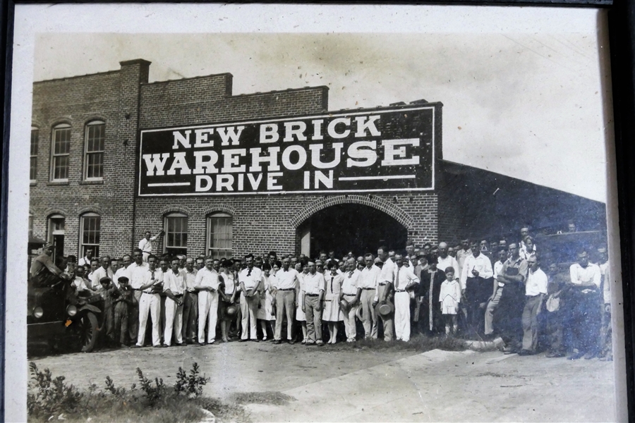 Original Bethel Hill North Carolina Photographs - 1920s / 1930s - Boys Basketball Team, Girls Basketball Team, New Brick Warehouse Drive In, and Class Photo - Ball Photo Measures 5" by 7"
