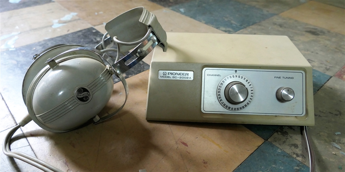Pioneer Model BC - 2002A Receiver and Sharp HA - 10A Headphones