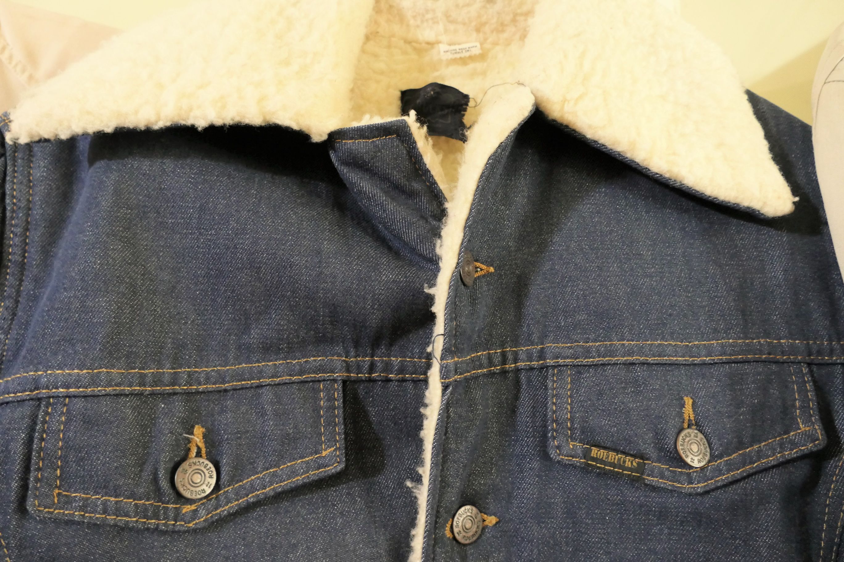 Double Rl Hitching Faux Shearling Lined Denim Jacket In Hitching Wash |  ModeSens