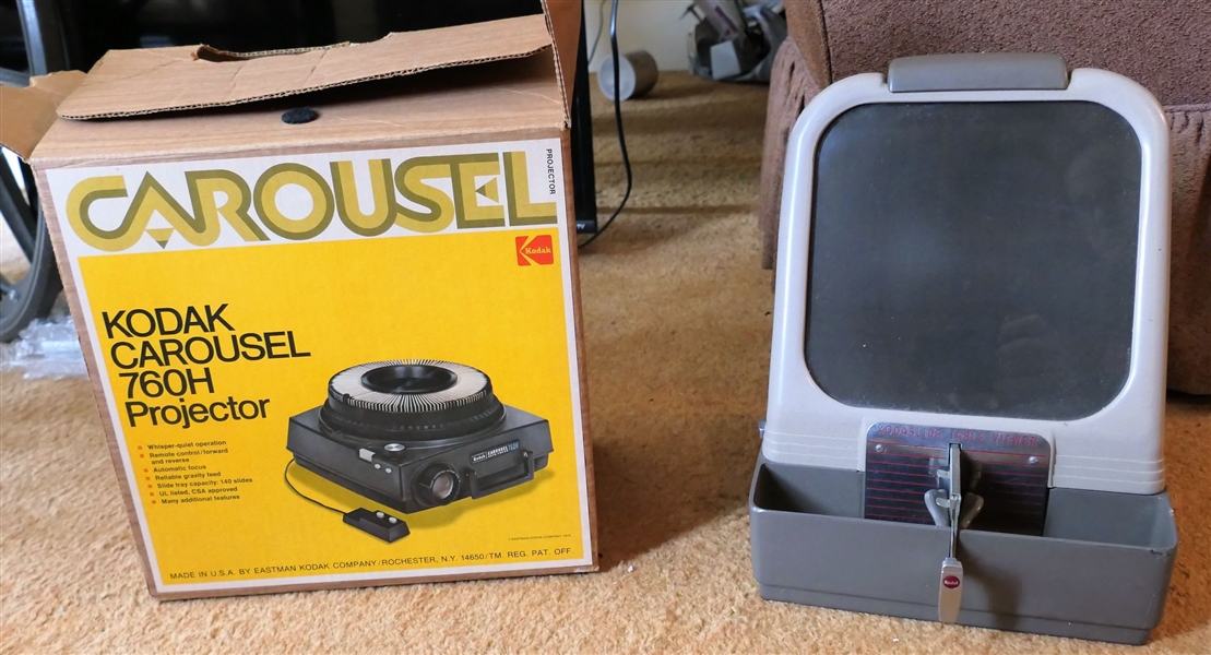 Kodaslide Table Viewer and Kodak Carousel 760H Projector in Box