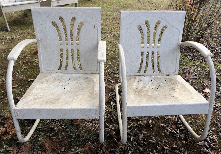 Pair of Wheat Bundle Rocking Chairs